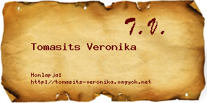Tomasits Veronika névjegykártya